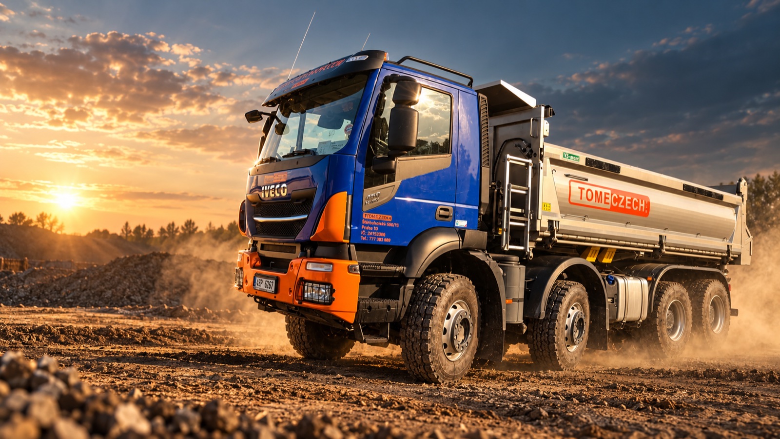 Iveco X-WAY 8×4 při práci